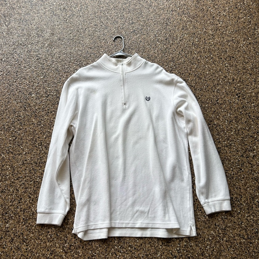 Chaps Cream Quarter-Zip Pullover - image 1